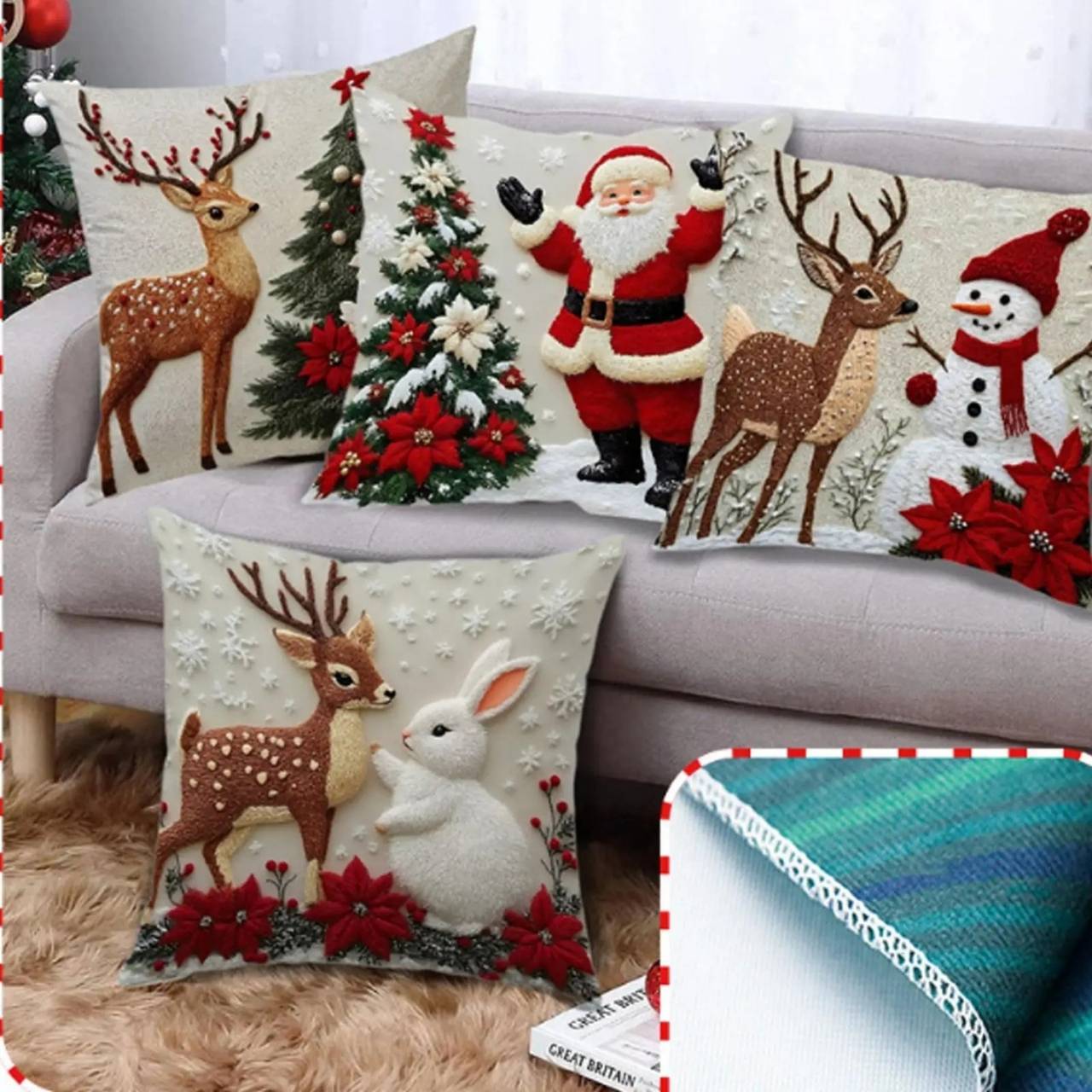 CutePillows, vánoční povlaky na polštáře (4 kusy) - Image 8