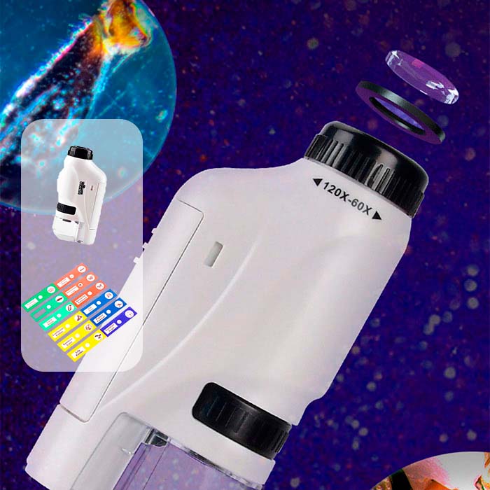 DiscoverBundle, přenosný dětský mikroskop + 12dílná sada pozorovacích destiček - Image 5