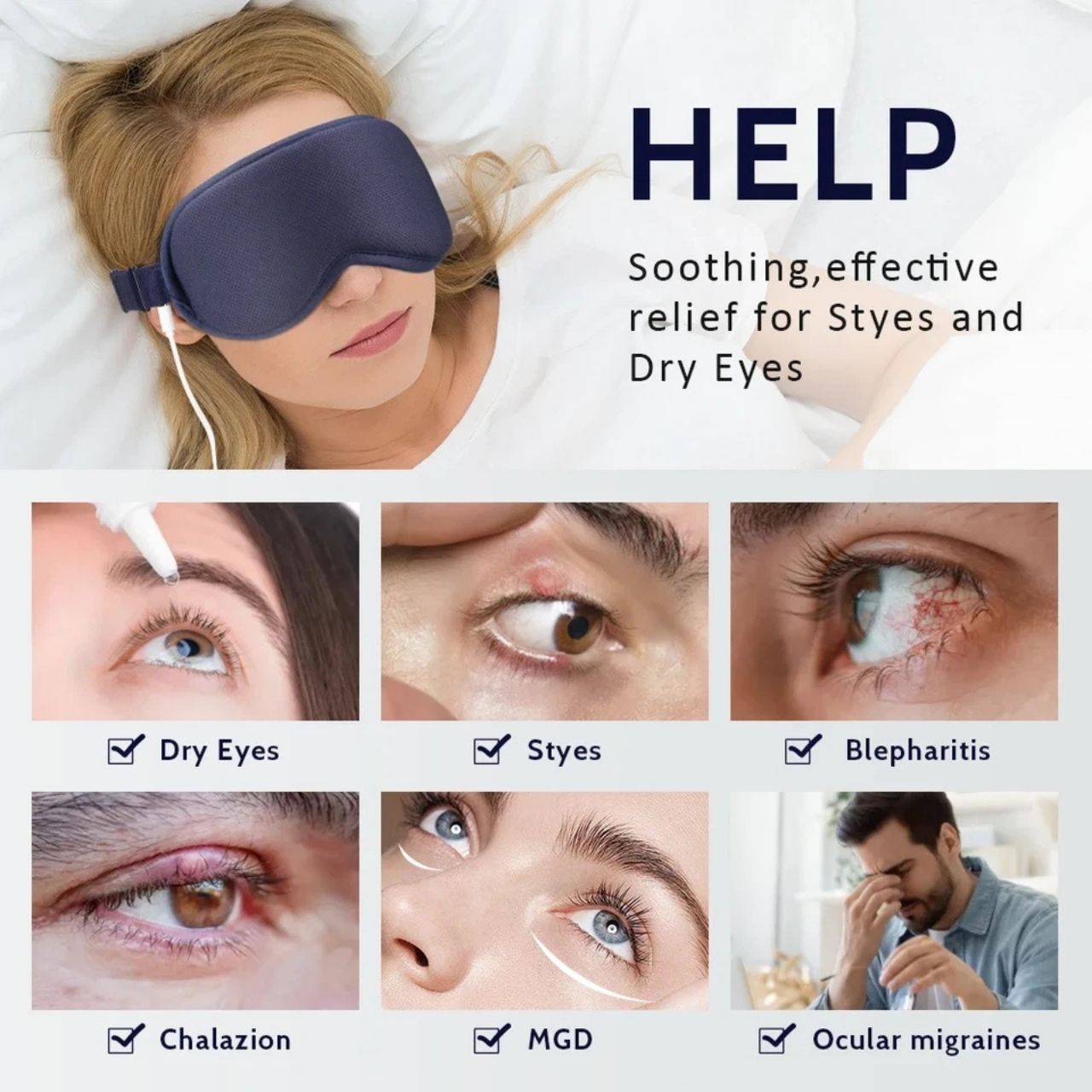 EyeMask, vyhřívaná masážní maska na oči - Image 3