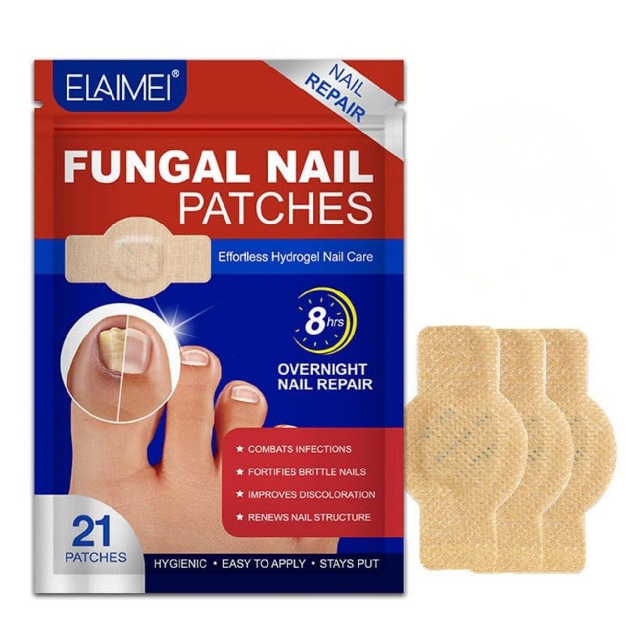 FungalPatches, náplasti pro kosmetickou péči o nehty (21 ks) - Image 2