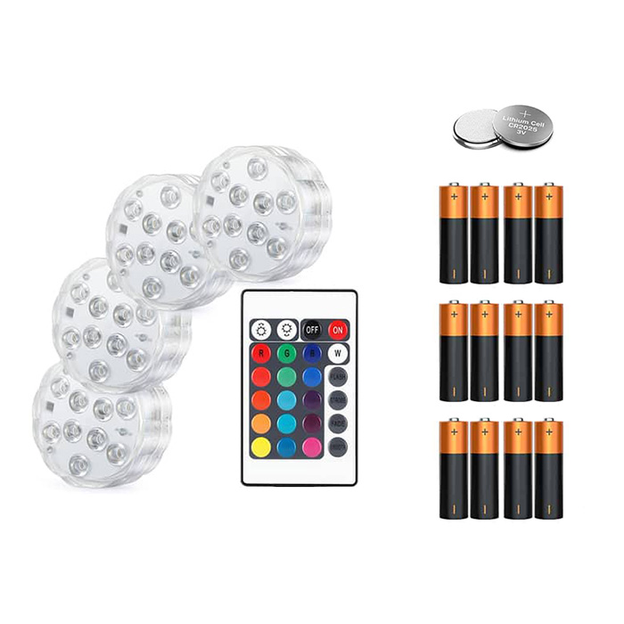 GlowBundle, 4 vodotěsná LED světla + sada baterií