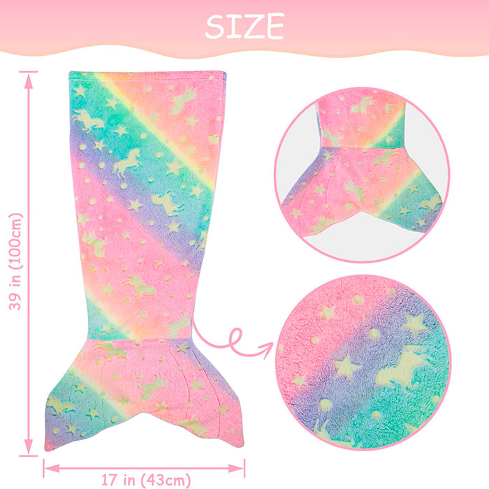 MermaidBlanket, deka v podobě ocasu mořské panny pro děti