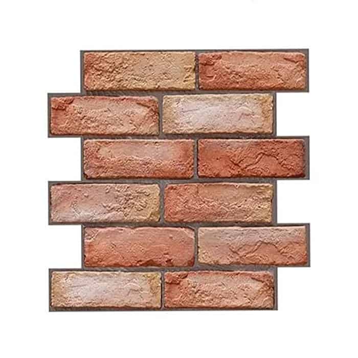 NewYorkWall, trojrozměrné samolepky na zeď s efektem oranžových cihel (10 ks)