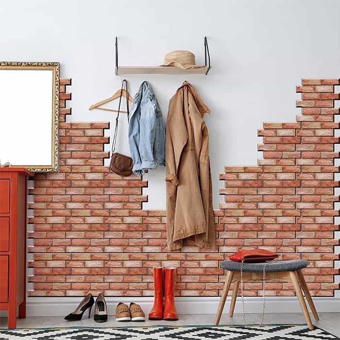 NewYorkWall, trojrozměrné samolepky na zeď s efektem oranžových cihel (10 ks) - Image 4