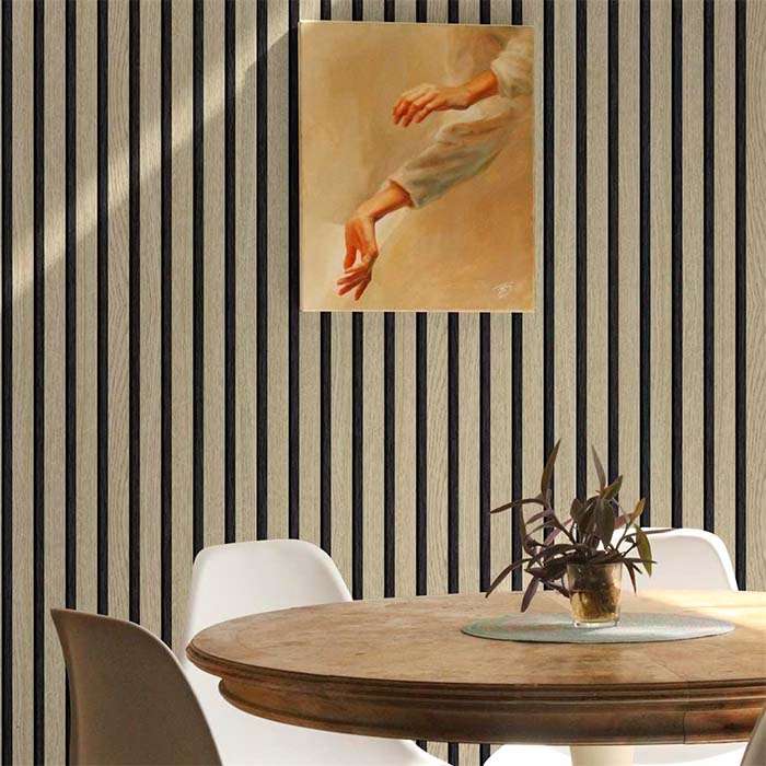 SlatWall, samolepicí nálepka se vzhledem přírodního dřeva (300 x 45 cm) - Image 6