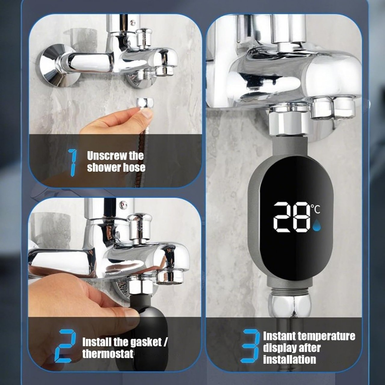 ThermFlow, chytrý LED sprchový teploměr - Image 7