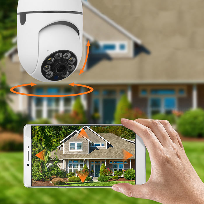 Kamera se pohybuje o 360° doleva a doprava a o 90° nahoru a dolů - prostřednictvím telefonu můžete kamerou pohybovat a ona se automaticky začne pohybovat, když zaznamená pohyb!